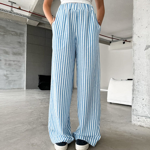 Striped Fashion Niche High Waist Trousers